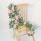 2 Pack 13Ft Artificial Eucalyptus Flower Garland with Pink Roses, Fake Rose Flower Greenery Garland Floral Vines for Wedding Home Party Table Runner Decor (2PCS, Pink)